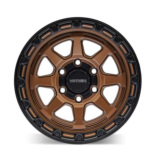 8306-7883BZ - Mayhem Ridgeline 17X8.5 6X139.7 /  ET -6mm Satin Bronze - Mayhem Wheels Canada