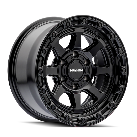 8306-7873MB - Mayhem Ridgeline 17X8.5 5X127 /  ET -6mm Satin Black - Mayhem Wheels Canada