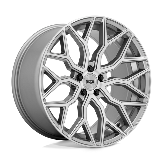M2652090F8+38 - Niche M265 Mazzanti 20X9 5X112  38mm Anthracite Brushed Tint Clear - Niche Wheels Canada