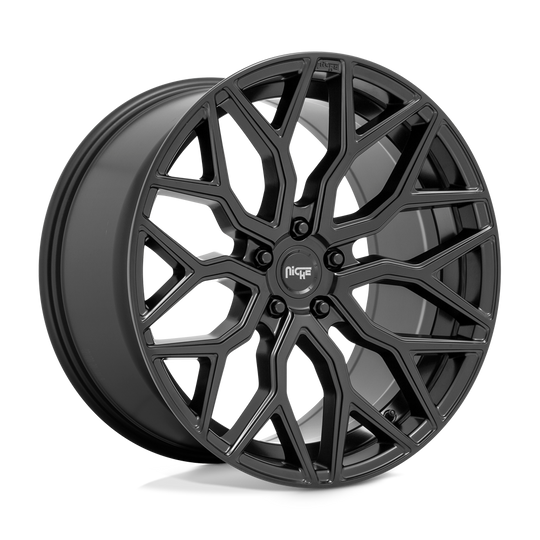 M261198521+35 - Niche M261 Mazzanti 19X8.5 5X120  35mm Matte Black - Niche Wheels Canada