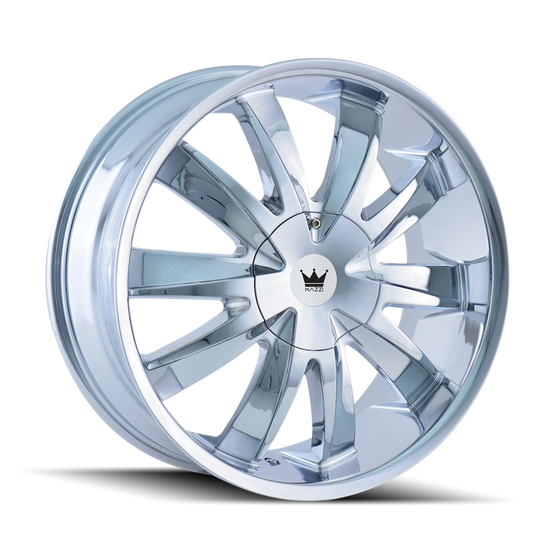 337-22809C - Mazzi Edge 22X8.5 5X112 / 5X120 ET 35mm Chrome - Mazzi Wheels Canada