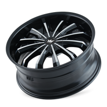 Charger l'image dans la galerie, 341-22952B - Mazzi Fusion 22X9.5 5X127 / 5X139.7 ET 18mm Gloss Black Machined - Mazzi Wheels Canada
