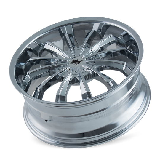 341-2809C - Mazzi Fusion 20X8.5 5X112 / 5X120 ET 35mm Chrome - Mazzi Wheels Canada