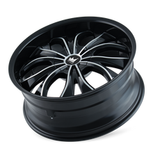 Charger l'image dans la galerie, 342-22918B - Mazzi Hustler 22X9.5 5X115 / 5X120 ET 18mm Gloss Black Machined - Mazzi Wheels Canada