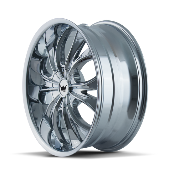 342-2818C - Mazzi Hustler 20X8.5 5X115 / 5X120 ET 18mm Chrome - Mazzi Wheels Canada