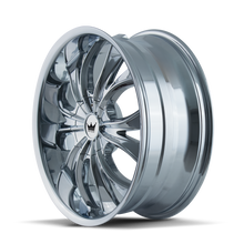 Load image into Gallery viewer, 342-2809C - Mazzi Hustler 20X8.5 5X112 / 5X120 ET 35mm Chrome - Mazzi Wheels Canada