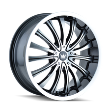Load image into Gallery viewer, 351-2918B - Mazzi Hype 20X9 5X115 / 5X120 ET 18mm Gloss Black Machined - Mazzi Wheels Canada