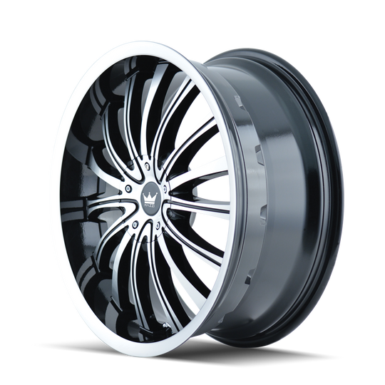 351-2809B - Mazzi Hype 20X8.5 5X112 / 5X120 ET 40mm Gloss Black Machined - Mazzi Wheels Canada