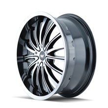 Load image into Gallery viewer, 351-2918B - Mazzi Hype 20X9 5X115 / 5X120 ET 18mm Gloss Black Machined - Mazzi Wheels Canada