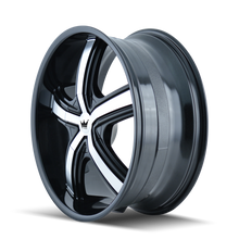 Load image into Gallery viewer, 359-8711B - Mazzi Boost 18X7.5 5X110 / 5X115 ET 40mm Black and Machined - Mazzi Wheels Canada