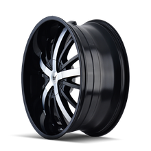 Load image into Gallery viewer, 364-22904B - Mazzi Essence 22X9.5 5X114.3 / 5X120 ET 35mm Gloss Black Machined - Mazzi Wheels Canada
