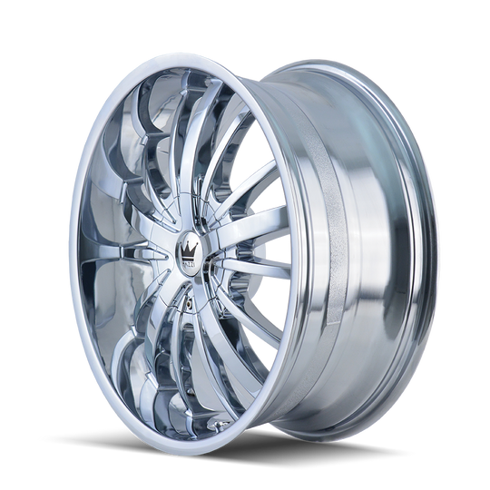 364-24918C - Mazzi Essence 24X9.5 5X115 / 5X120 ET 18mm Chrome - Mazzi Wheels Canada