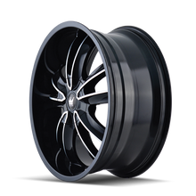 Charger l'image dans la galerie, 366-2809B - Mazzi Obsession 20X8.5 5X112 / 5X120 ET 35mm Black and Machined - Mazzi Wheels Canada