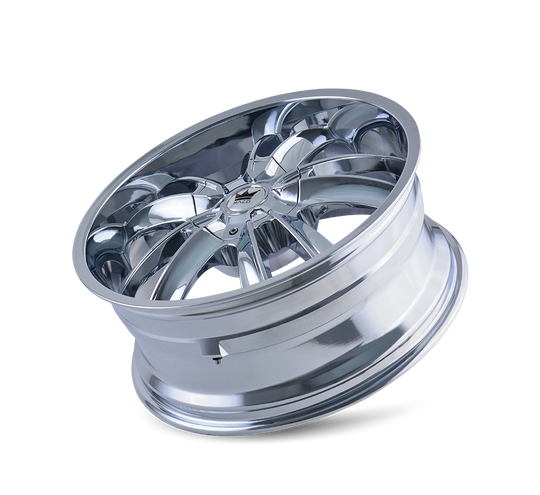 366-24952C - Mazzi Obsession 24X9.5 5X127 / 5X139.7 ET 18mm Chrome - Mazzi Wheels Canada