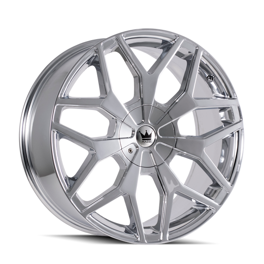 367-2814C - Mazzi Profile 20X8.5 5X108 / 5X114.3 ET 35mm Chrome - Mazzi Wheels Canada