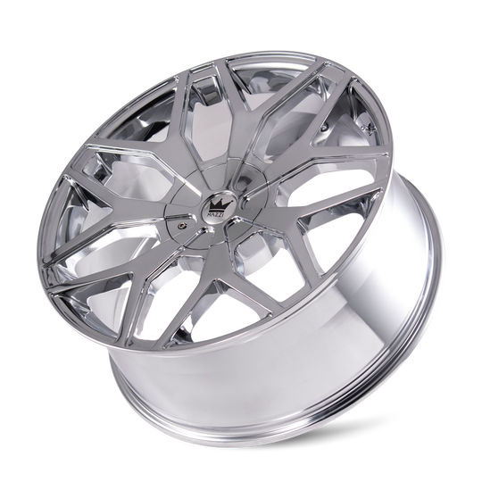 367-22988C - Mazzi Profile 22X9.5 5X115 / 5X139.7 ET 18mm Chrome - Mazzi Wheels Canada