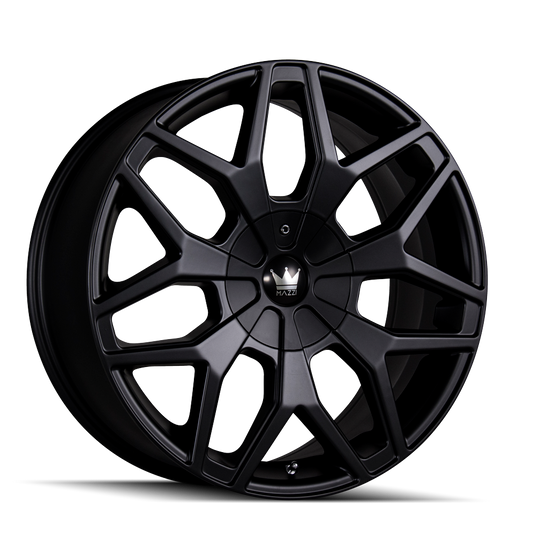 367-22988MB - Mazzi Profile 22X9.5 5X115 / 5X139.7 ET 18mm Matte Black - Mazzi Wheels Canada