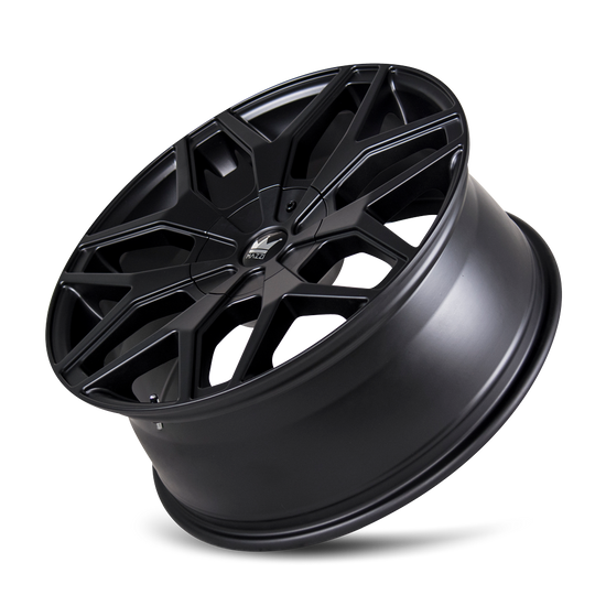367-2818MB - Mazzi Profile 20X8.5 5X115 / 5X120 ET 18mm Matte Black - Mazzi Wheels Canada