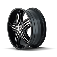 Charger l'image dans la galerie, 368-22988B - Mazzi Entice 22X9.5 5X115 / 5X139.7 ET 18mm Black and Machined - Mazzi Wheels Canada