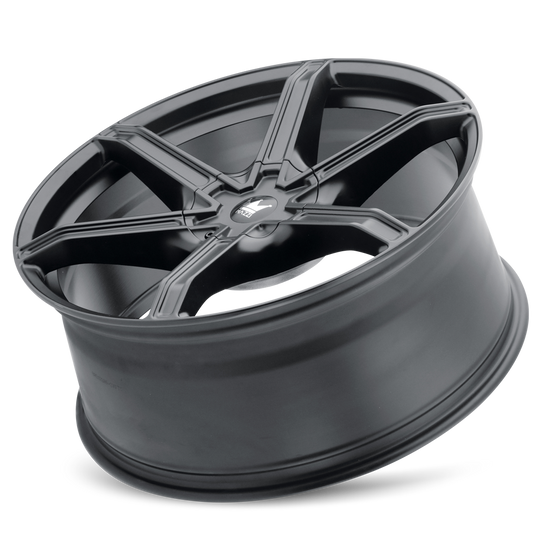 371-2814MB - Mazzi Stilts 20X8.5 5X108 / 5X114.3 ET 35mm Matte Black - Mazzi Wheels Canada