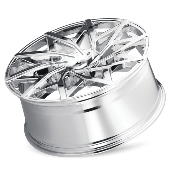 372-2814C - Mazzi Big Easy 20X8.5 5X108 / 5X114.3 ET 35mm Chrome - Mazzi Wheels Canada