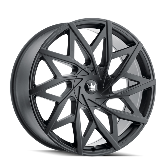 372-2814MB - Mazzi Big Easy 20X8.5 5X108 / 5X114.3 ET 35mm Matte Black - Mazzi Wheels Canada