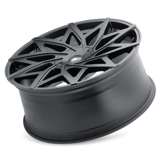 372-2814MB - Mazzi Big Easy 20X8.5 5X108 / 5X114.3 ET 35mm Matte Black - Mazzi Wheels Canada