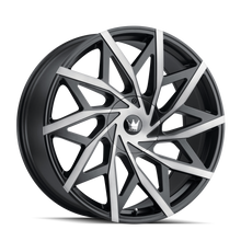 Load image into Gallery viewer, 372-2818TM - Mazzi Big Easy 20X8.5 5X115 / 5X120 ET 18mm Matte Black Machined with Dark - Mazzi Wheels Canada