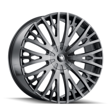 Load image into Gallery viewer, 373-24918TM - Mazzi Twist Tie 24X9.5 5X115 / 5X120 ET 18mm Matte Black Machined with Dark - Mazzi Wheels Canada