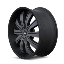 Load image into Gallery viewer, 374-24937TM - Mazzi Rolla 24X9.5 6X135 / 6X139.7 ET 30mm Matte Black Machined with Dark - Mazzi Wheels Canada