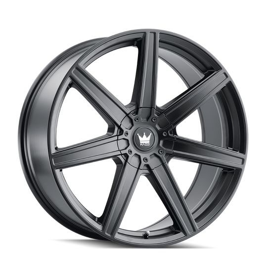 376-22937MB - Mazzi Laguna 22X9.5 6X135 / 6X139.7 ET 30mm Matte Black - Mazzi Wheels Canada