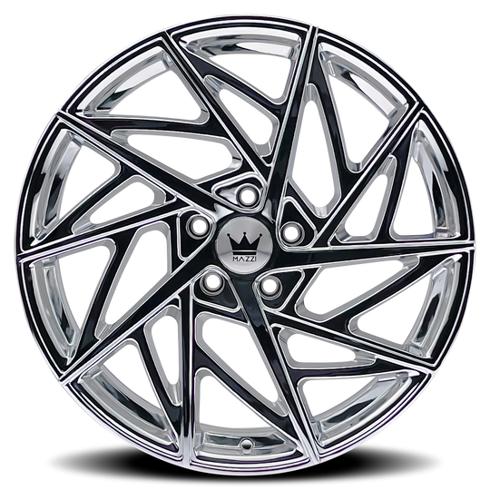 377-7845C - Mazzi Freestyle 17X8 5X112 /  ET 35mm Chrome - Mazzi Wheels Canada