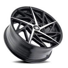 Load image into Gallery viewer, 377-7831B - Mazzi Freestyle 17X8 5X108 /  ET 35mm Gloss Black Machined - Mazzi Wheels Canada