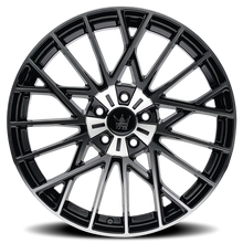 Charger l'image dans la galerie, 378-2812BM38 - Mazzi Jinx 20X8.5 5X120 /  ET 38mm Gloss Black Machined - Mazzi Wheels Canada