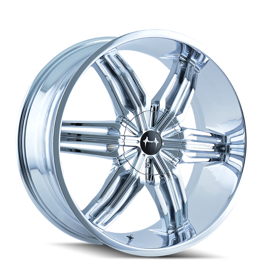 792-24917C - Mazzi Rush 24X9.5 5X115 / 5X127 ET 18mm Chrome - Mazzi Wheels Canada