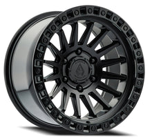 Load image into Gallery viewer, A101179075N01204 - Arena Mesa 17X9 5X127 -12mm Satin Black Center Glossy Black Lip - Arena Wheels Canada