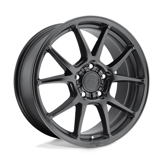 M174178043+40 - Niche M174 Messina 17X8 5X112  40mm Matte Black - Niche Wheels Canada