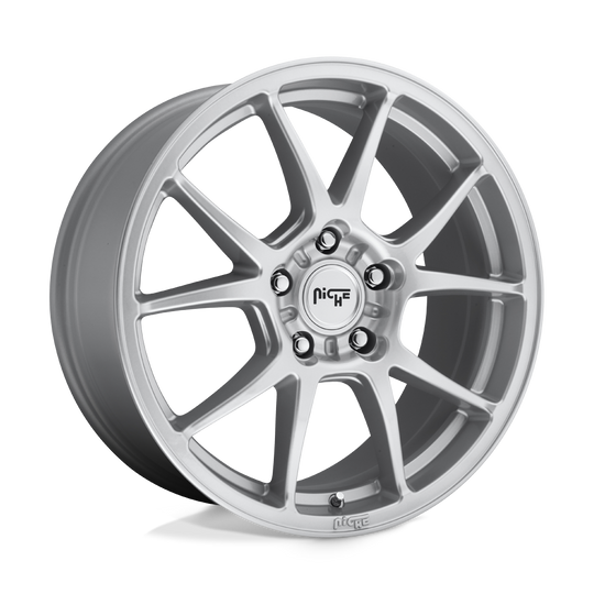 M175188065+40 - Niche M175 Messina 18X8 5X114.3  40mm Gloss Silver - Niche Wheels Canada