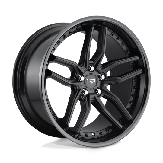 M194200543+40 - Niche M194 Methos 20X10.5 5X112  40mm Gloss Black Matte Black - Niche Wheels Canada