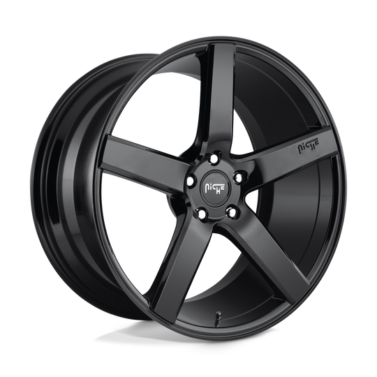 M188220075+35 - Niche M188 Milan 22X10 5X127  35mm Gloss Black - Niche Wheels Canada