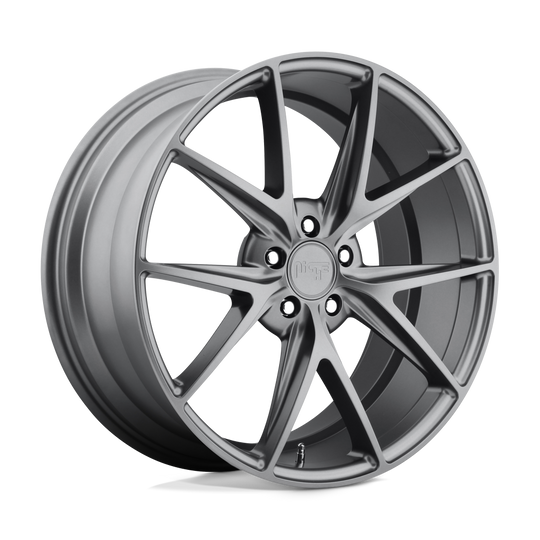 M116200543+27 - Niche M116 Misano 20X10.5 5X112  27mm Matte Gun Metal - Niche Wheels Canada