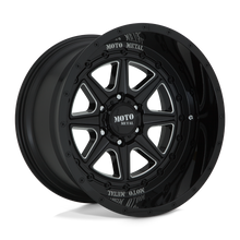 Load image into Gallery viewer, MO80121268344N - Moto Metal MO801 Phantom 20X12 6X139.7 -44 mm Gloss Black Milled - Moto Metal Wheels Canada