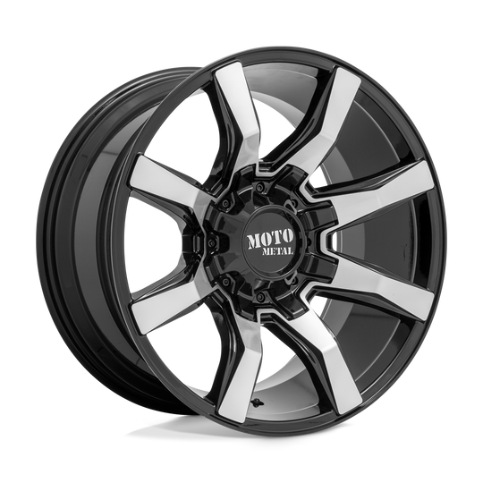 MO80421000512 - Moto Metal MO804 Spider 20X10 BLANK  12mm Gloss Black Machined - Moto Metal Wheels Canada