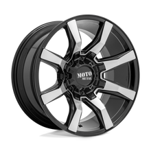 Load image into Gallery viewer, MO80421035518N - Moto Metal MO804 Spider 20X10 5X127 / 5X139.7 -18mm Gloss Black Machined - Moto Metal Wheels Canada