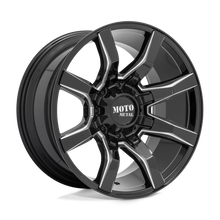 Load image into Gallery viewer, MO80429080918 - Moto Metal MO804 Spider 20X9 8X165.1  18mm Gloss Black Milled - Moto Metal Wheels Canada