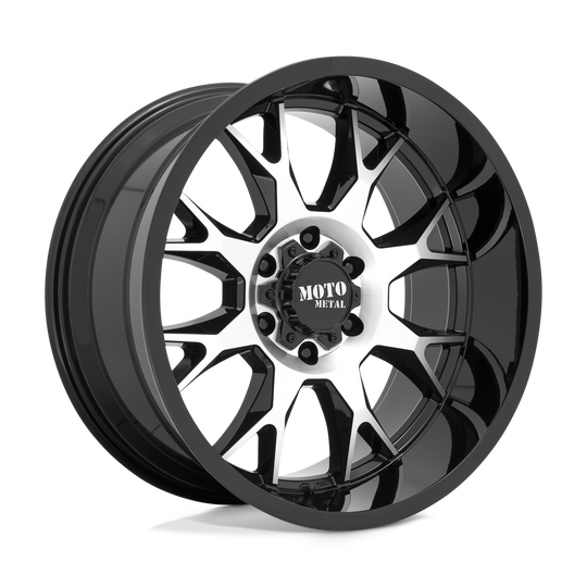 MO80629058500 - Moto Metal MO806 20X9 5X150  0mm Gloss Black Machined - Moto Metal Wheels Canada