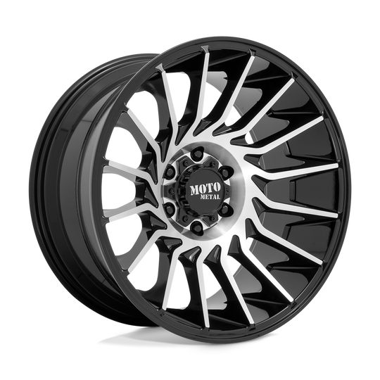 MO80722287544N - Moto Metal MO807 22X12 8X170 -44 mm Gloss Black Machined - Moto Metal Wheels Canada