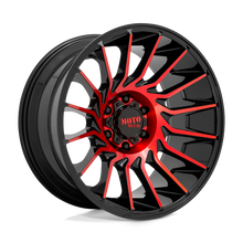 Charger l'image dans la galerie, MO80722280944N - Moto Metal MO807 22X12 8X165.1 -44 mm Gloss Black Machined With Red Tint - Moto Metal Wheels Canada