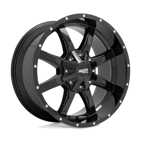 MO970890353A18 - Moto Metal MO970 18X9 5X127 / 5X139.7 18mm Gloss Black With Milled Lip - Moto Metal Wheels Canada