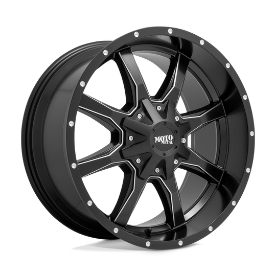 MO97089000918 - Moto Metal MO970 18X9 BLANK  18mm Semi Gloss Black Milled - Moto Metal Wheels Canada